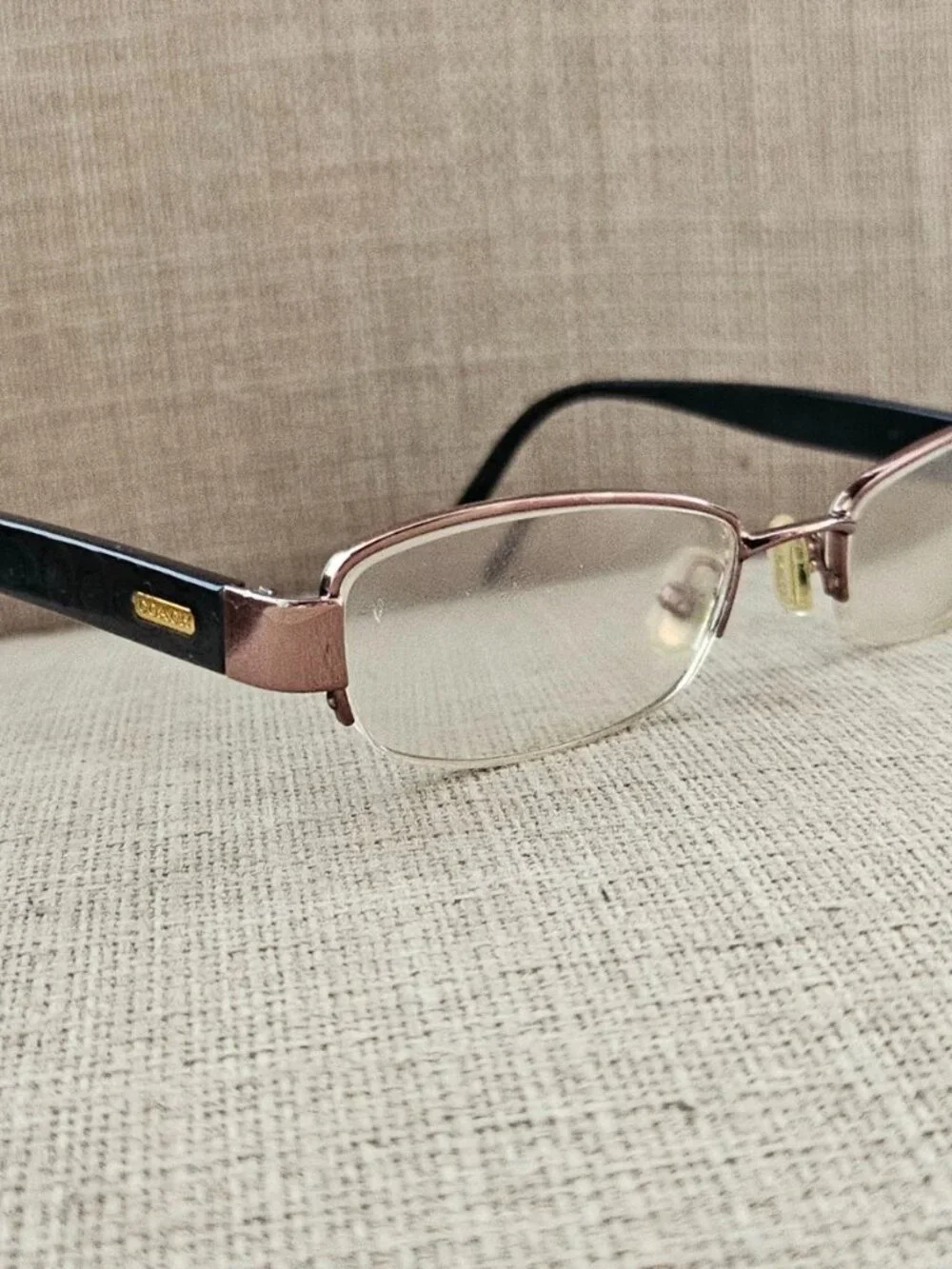 Coach Women Eyeglasses Frame Half Rim Glasses Eyewear LAVERNE 247 Tan